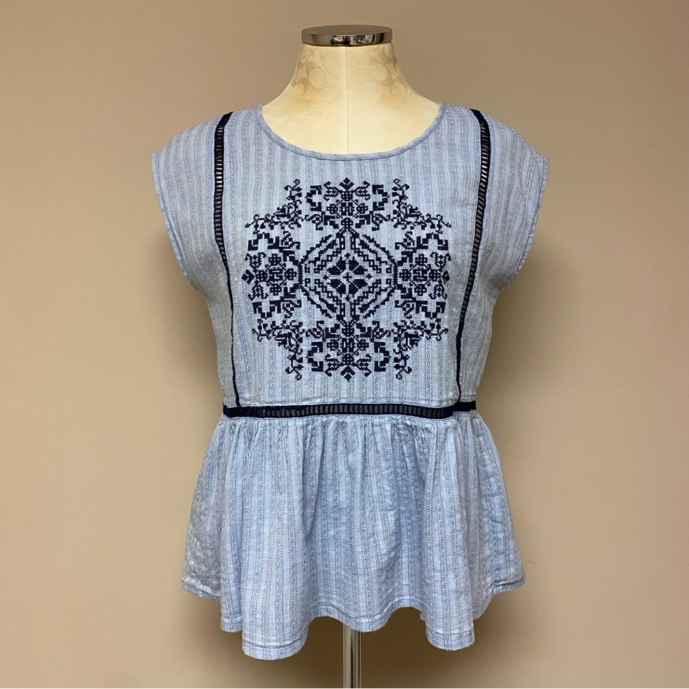Nordstrom Caslon Cross-Stitch Blouse - Picture 2 of 6